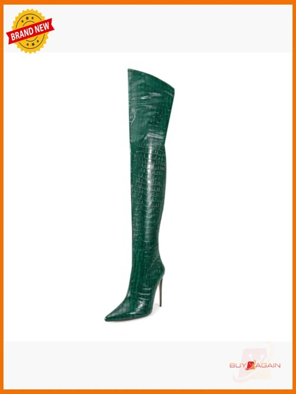 Thigh High Over the Knee Stiletto Heel Boots Pointed Toe Back Zip